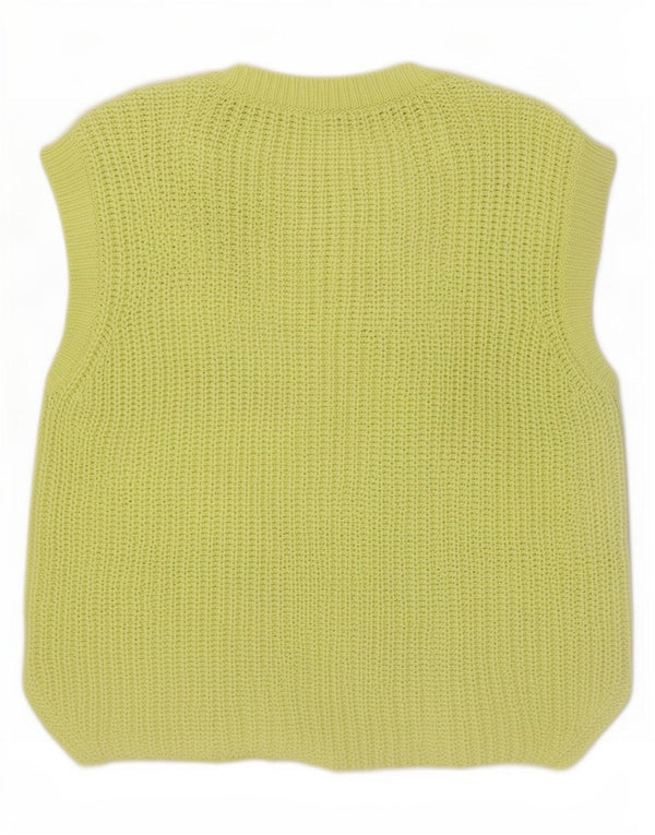 Vestă supradimensionată pentru femei Zara UK 10 Bumbac galben mic
