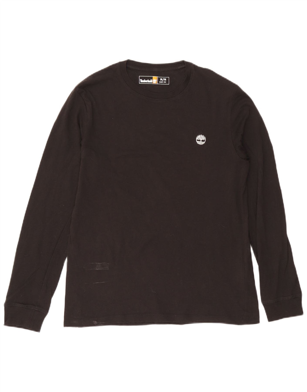 Timberland Slim Fit Top cu mânecă lungă, bumbac mediu negru