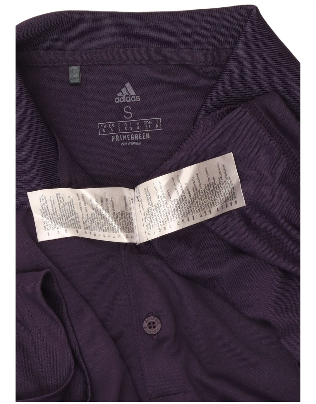 Tricou polo ADIDAS Primegreen pentru bărbați, poliester violet mic