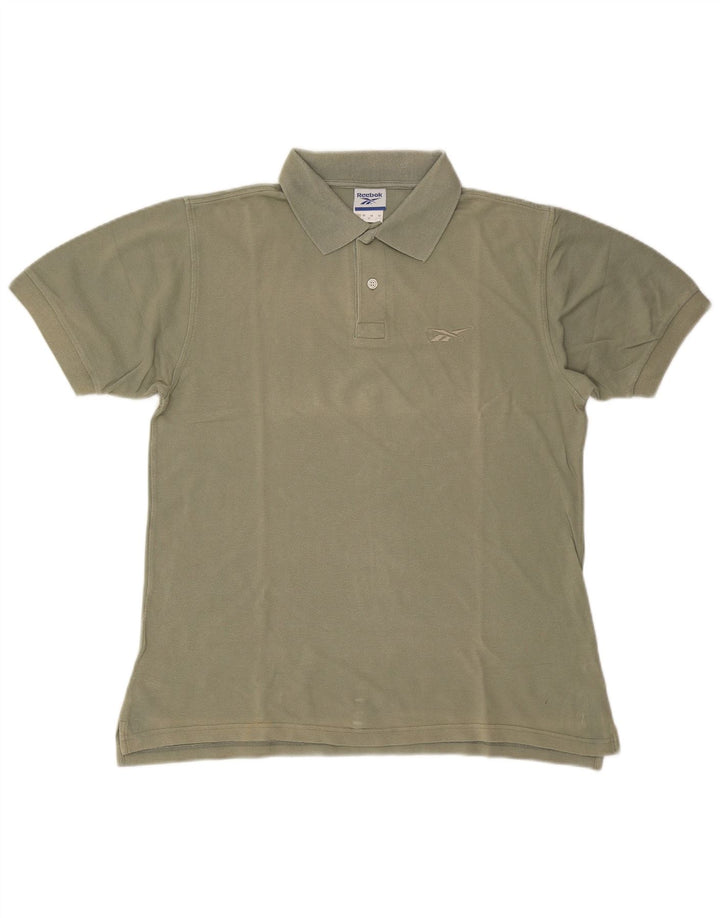 Tricou polo Reebok pentru bărbați, bumbac mediu kaki