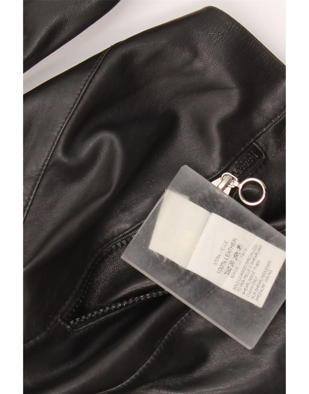 Jachetă de piele vintage pentru femei UK 14 Medium Black Leather