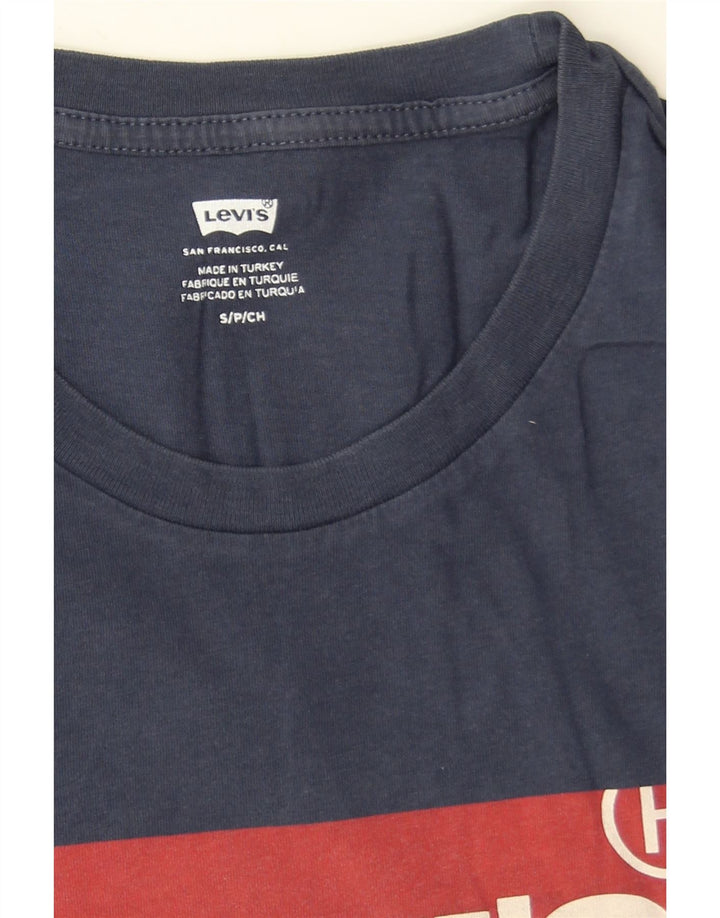 Tricou grafic pentru bărbați Levi's Top mic din bumbac bleumarin
