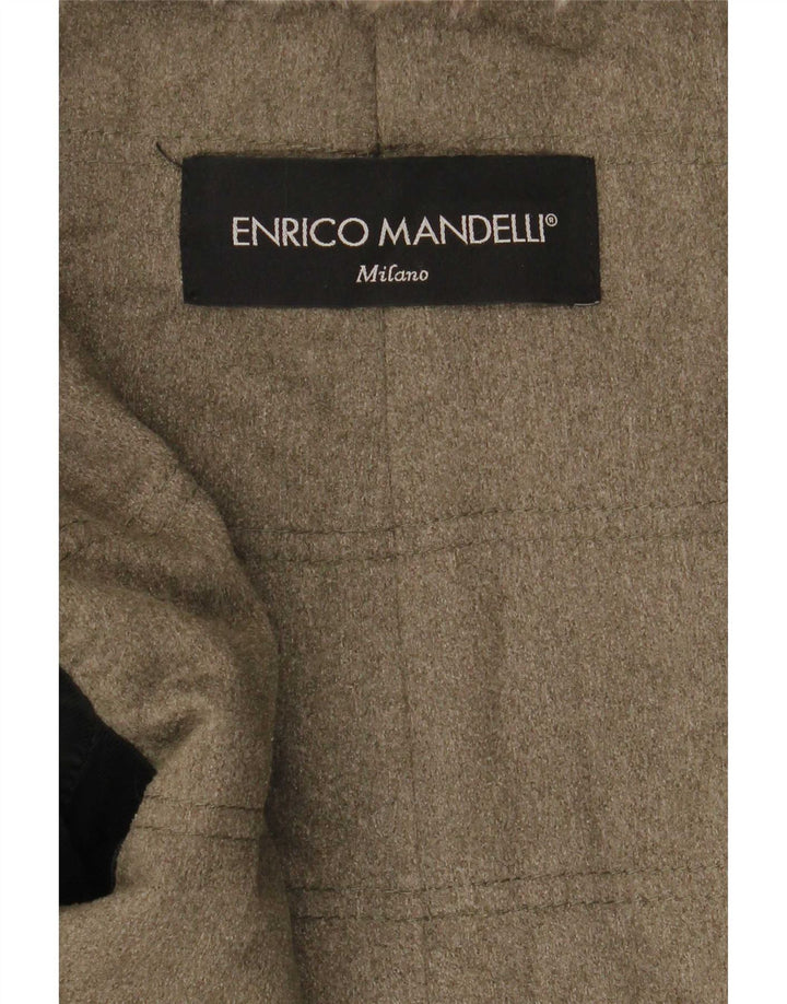Jachetă de piele pentru bărbați Enrico Mandelli UK 42 XL Negru