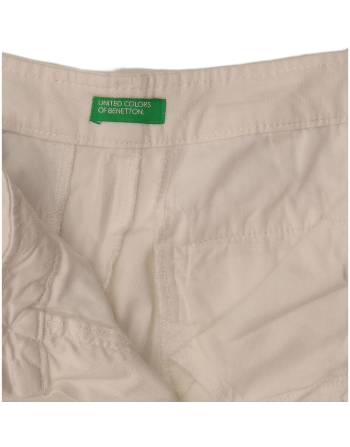 Pantaloni chino slim pentru femei Benetton W29 L26 alb