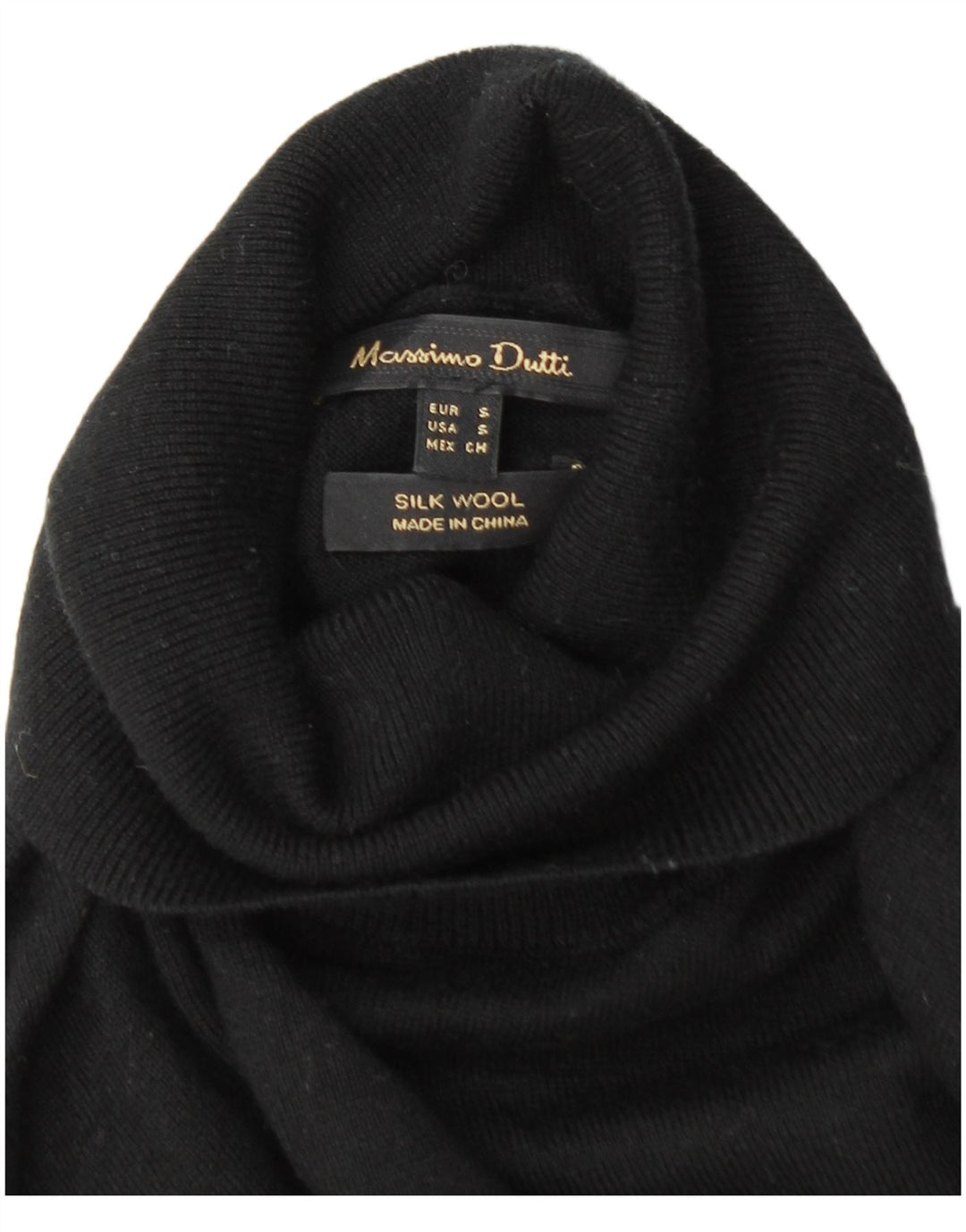 Pulover pentru femei Massimo Dutti cu gât rulat UK 8 Mic Negru