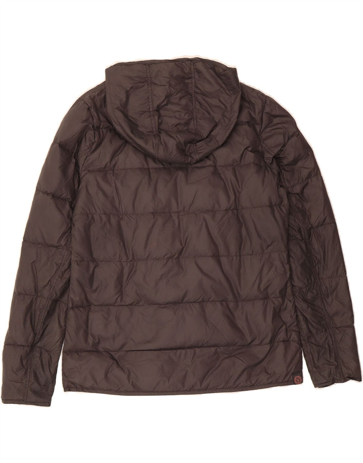 FAT FACE Womens Hooded Padded Jacket UK 14 Large  Grey Nylon Vintage Fat Face and Second-Hand Fat Face from Messina Hembry 