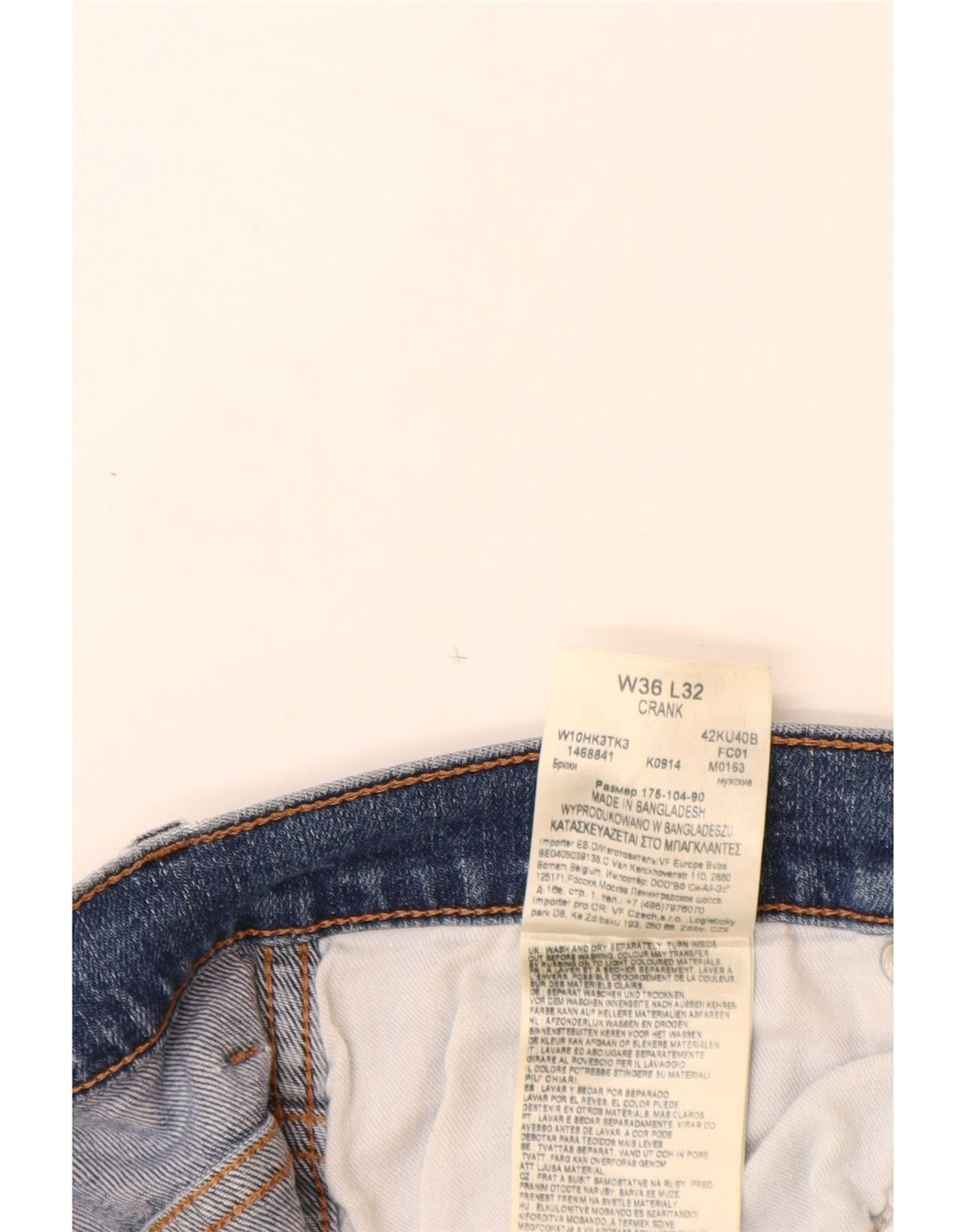 Blugi WRANGLER pentru femei Crank Straight W36 L32 Bumbac albastru