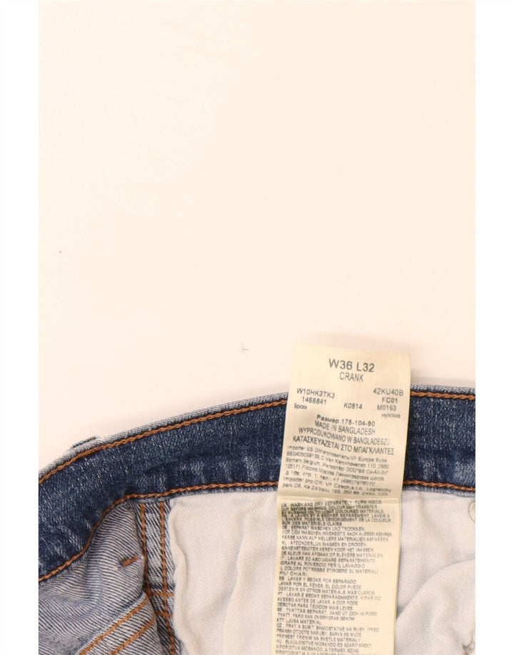 Blugi WRANGLER pentru femei Crank Straight W36 L32 Bumbac albastru