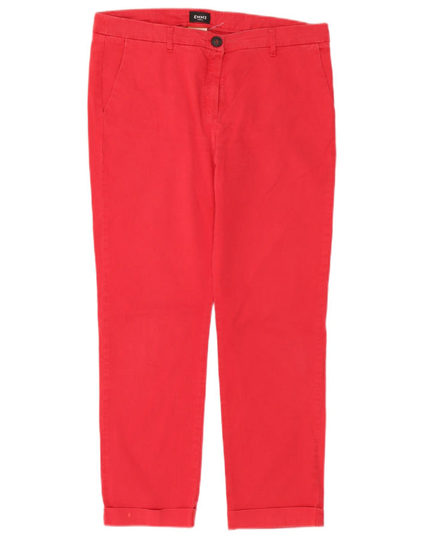 Pantaloni tăiați drept EMME pentru femei Marella UK 12 Medium W32 L26 Red