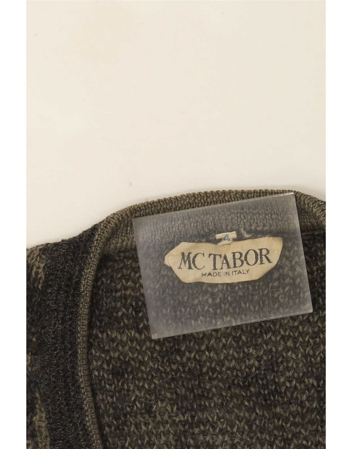 Vintage bărbați Vest Tank Top mare Gri Houndstooth