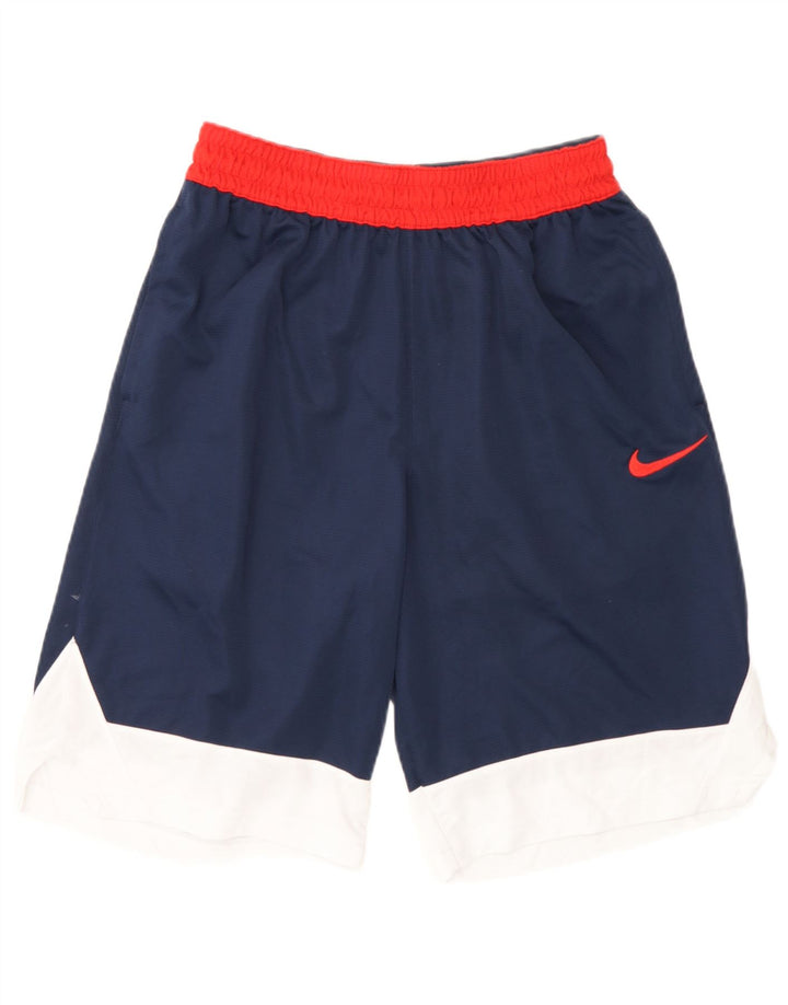 Pantaloni scurți sport Nike Dri Fit pentru bărbați, mici, bleumarin, poliester color bloc