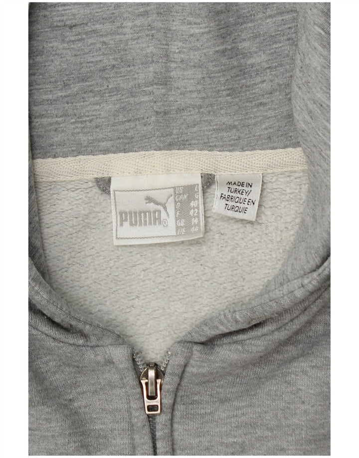 Pulover Puma pentru femei, cu fermoar, UK 14, gri mediu pete