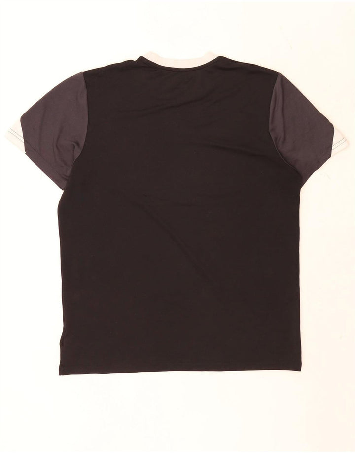 Tricou pentru bărbați Umbro Top mare, negru, poliester color bloc