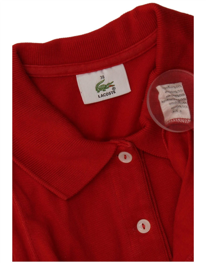 Tricou polo fără mâneci pentru femei Lacoste Mărimea 38 bumbac roșu mediu