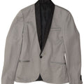 Jachetă blazer pentru bărbați Zara, cu 1 nasture, UK 36, poliester, gri mic