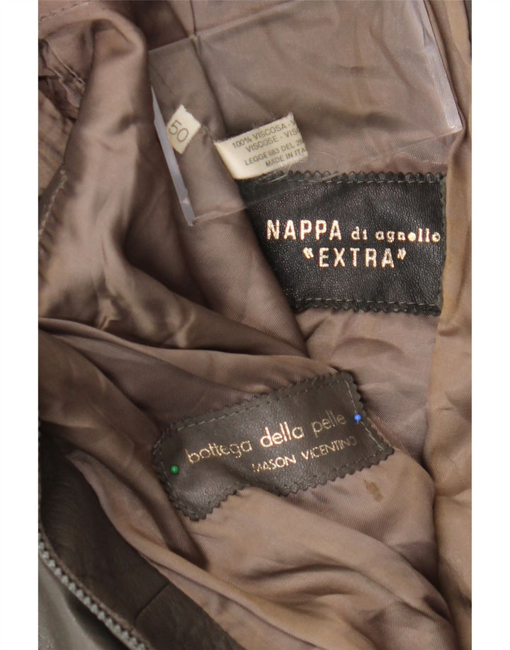 Jachetă de piele pentru bărbați VINTAGE IT 50 din piele maro mare