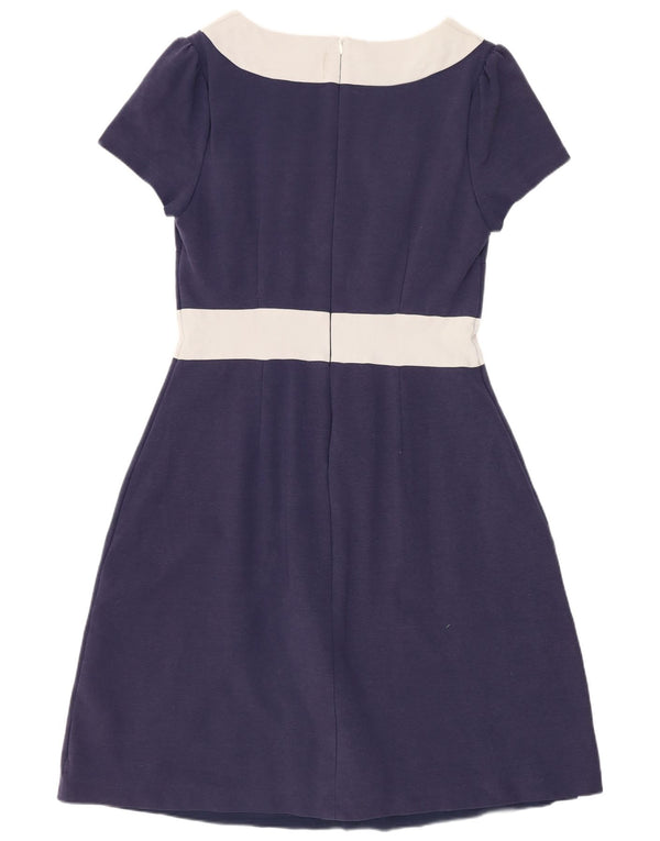 Rochie A-Line Boden pentru femei UK 14 mare, bleumarin, bumbac color bloc
