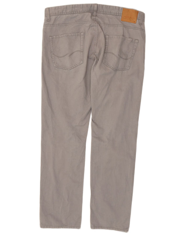 Pantaloni casual pentru bărbați Jack & Jones Slim Fit W38 L32 bumbac gri