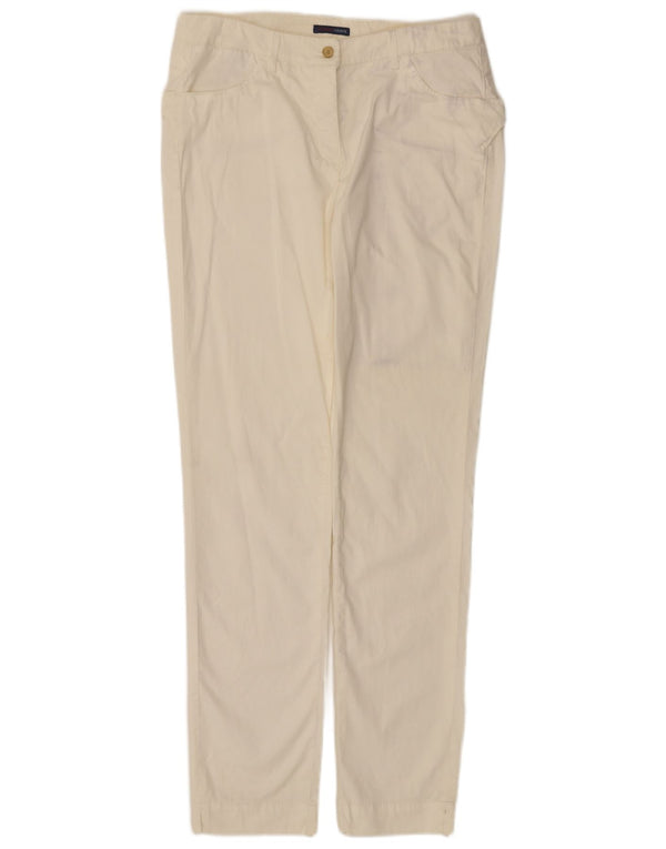 Pantaloni casual Trussardi pentru femei Slim Fit IT 46 Large W32 L31 Off White