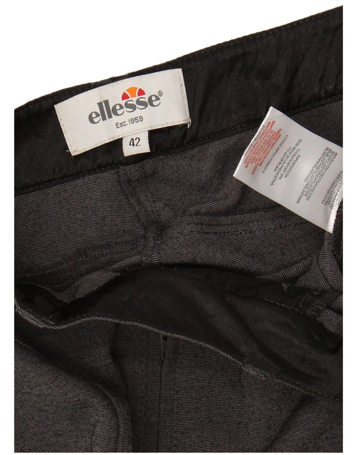 ELLESSE Pantaloni chino subțiri pentru femei IT 42 Medium W28 L27 Gri Rayon