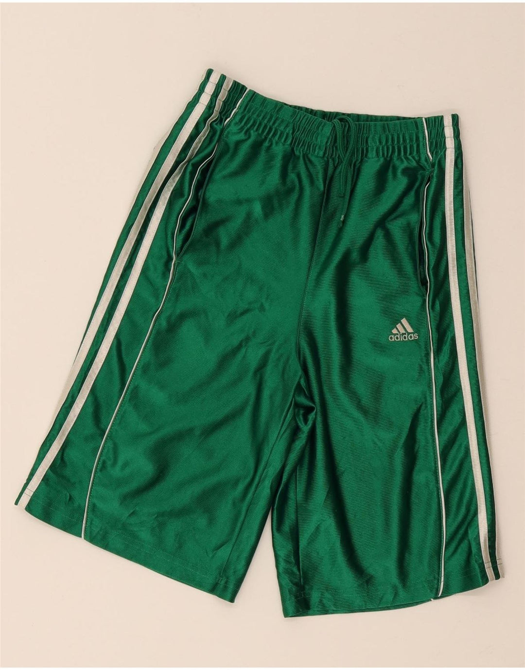 Pantaloni scurți sport pentru băieți Adidas 10-11 ani Poliester verde mediu