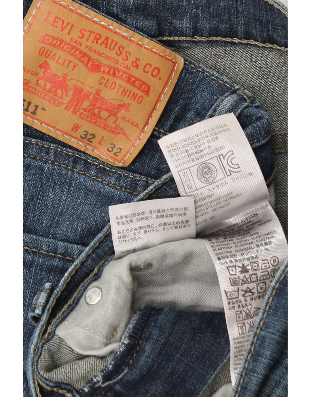 Blugi Levi's 511 Slim pentru bărbați W32 L32 Bumbac albastru