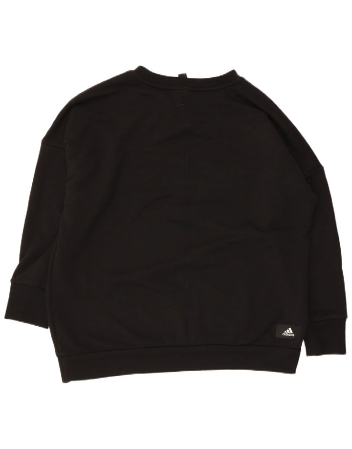 Pulover adidas pentru femei grafic supradimensionat UK 12/14 mediu negru
