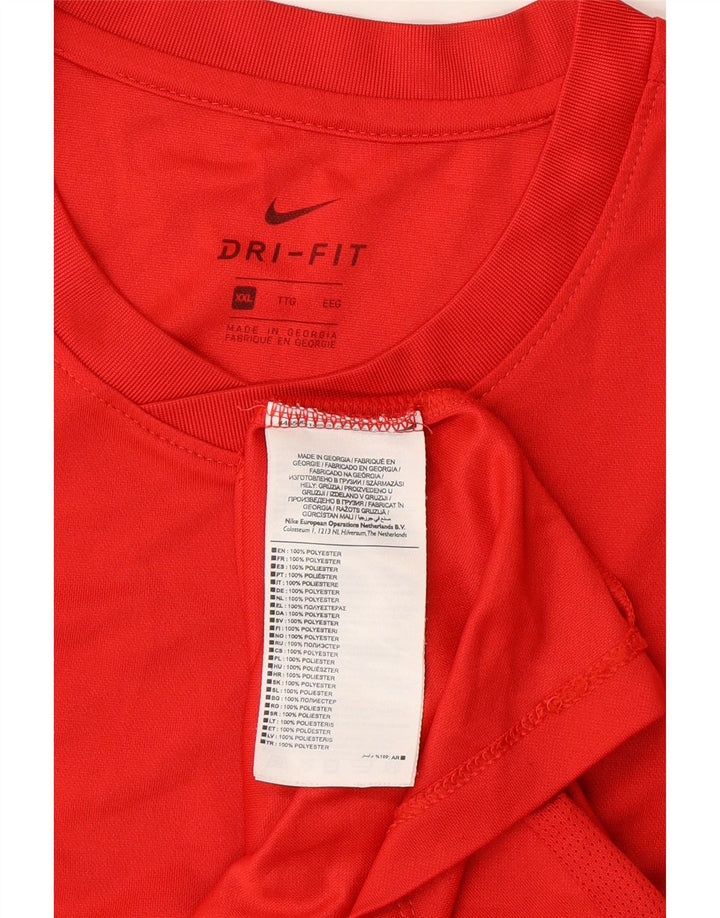 Tricou pentru bărbați NIKE Dri Fit Top 2XL poliester roșu