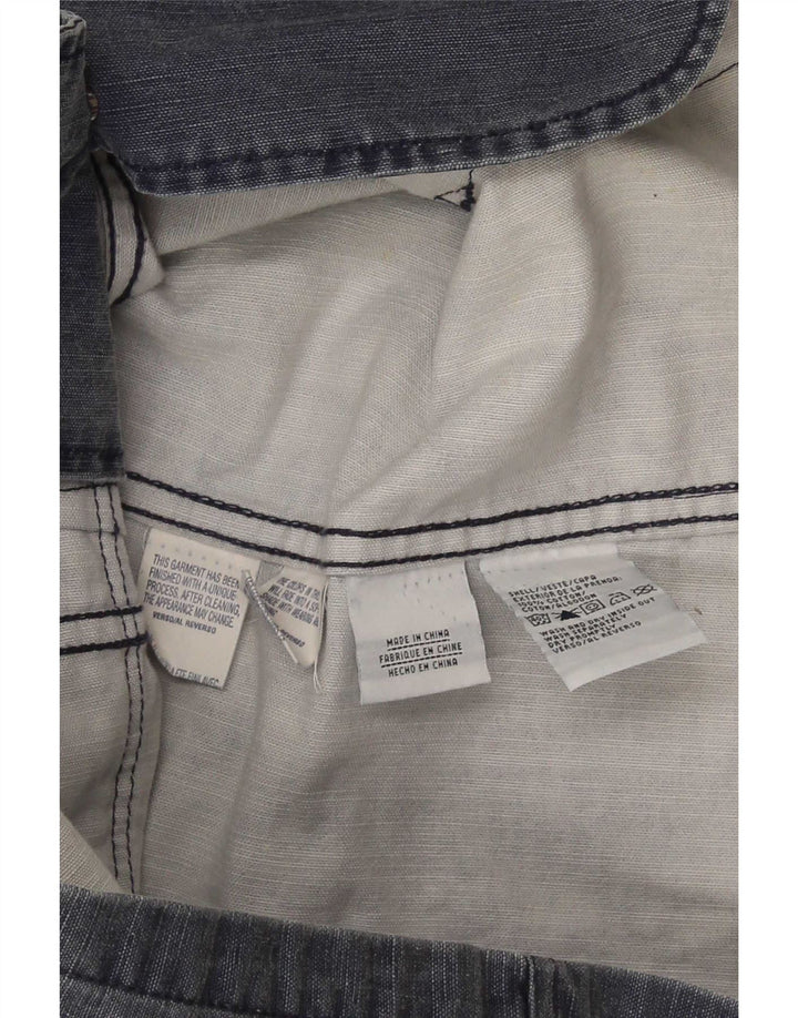 Jachetă Tommy Hilfiger pentru femei, din denim, cu 3 nasturi, UK 12 Medium Bleumarin