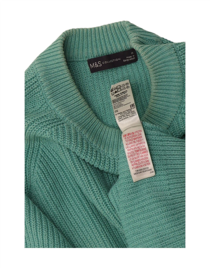 Pulover pentru femei Marks & Spencer cu decolteu triplu Turcoaz mediu UK 14
