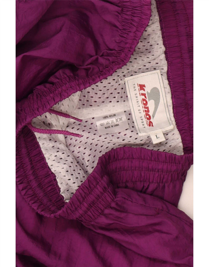 Kronos Pantaloni de trening pentru bărbați Joggeri mari Violet Nylon