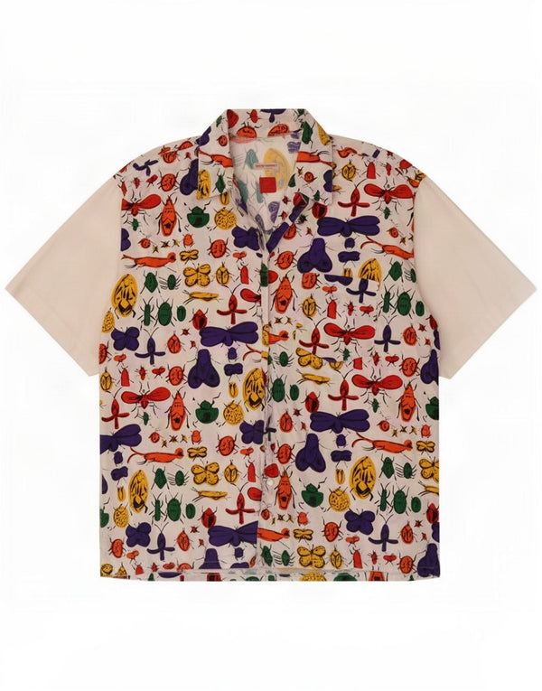 Frank Scozzese Mens Abstract Pattern Short Sleeve Shirt Large Multicoloured