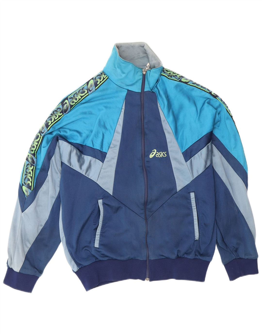 Jachetă de top pentru trening grafic Asics pentru bărbați IT 50 Medium Bleumarin Colorblock