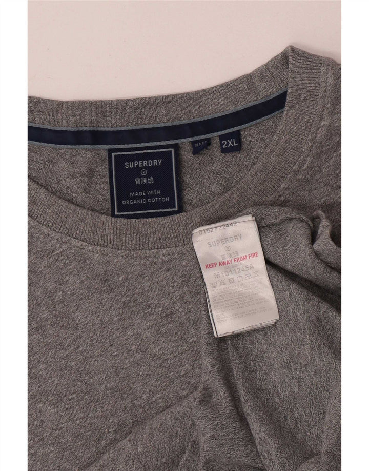 Tricou pentru femei Superdry Top 2XL bumbac gri