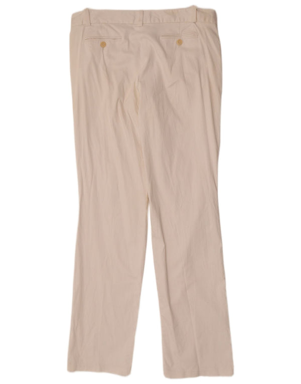 Pantaloni chino Bootcut pentru femei Zara EU 44 XL L34 L35 Bumbac alb
