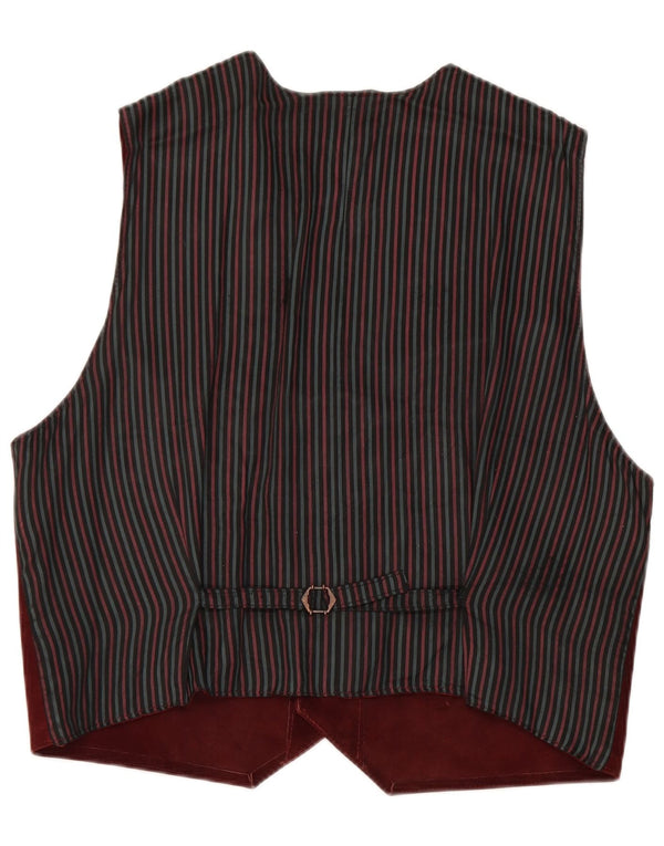 Vestă vintage bărbătească din piele intoarsa XL Burgundy