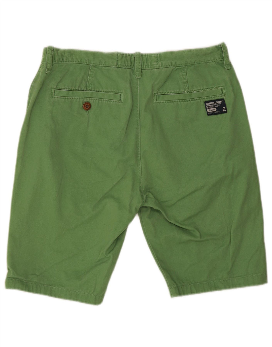Pantaloni scurți chino pentru bărbați Superdry Medium W30, bumbac verde