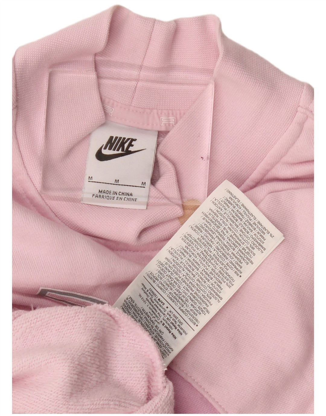 Pulover de hanorac oversized Graphic Crop Nike pentru femei UK 14 Roz mediu