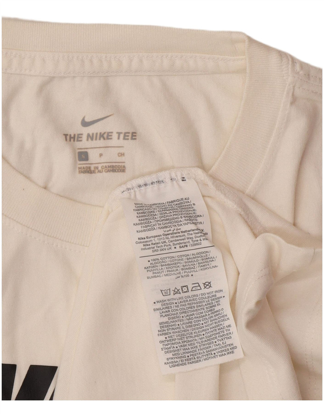 Tricou grafic pentru femei NIKE Top UK 10 Small White Bumbac