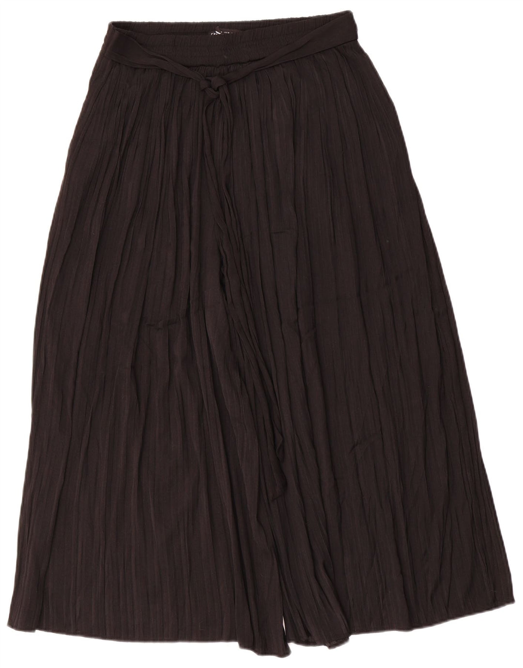 Zara Womens Cullotes Capri Pantaloni Mediu L30 L22 Poliester Negru