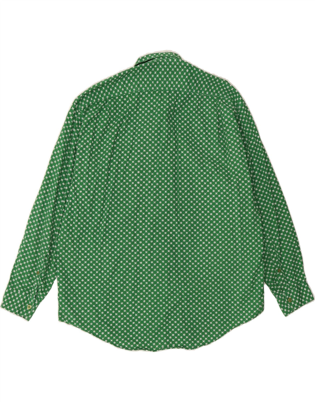 STARS & STRIPES Mens Abstract Pattern Shirt Large Green Cotton Vintage Stars & Stripes and Second-Hand Stars & Stripes from Messina Hembry 