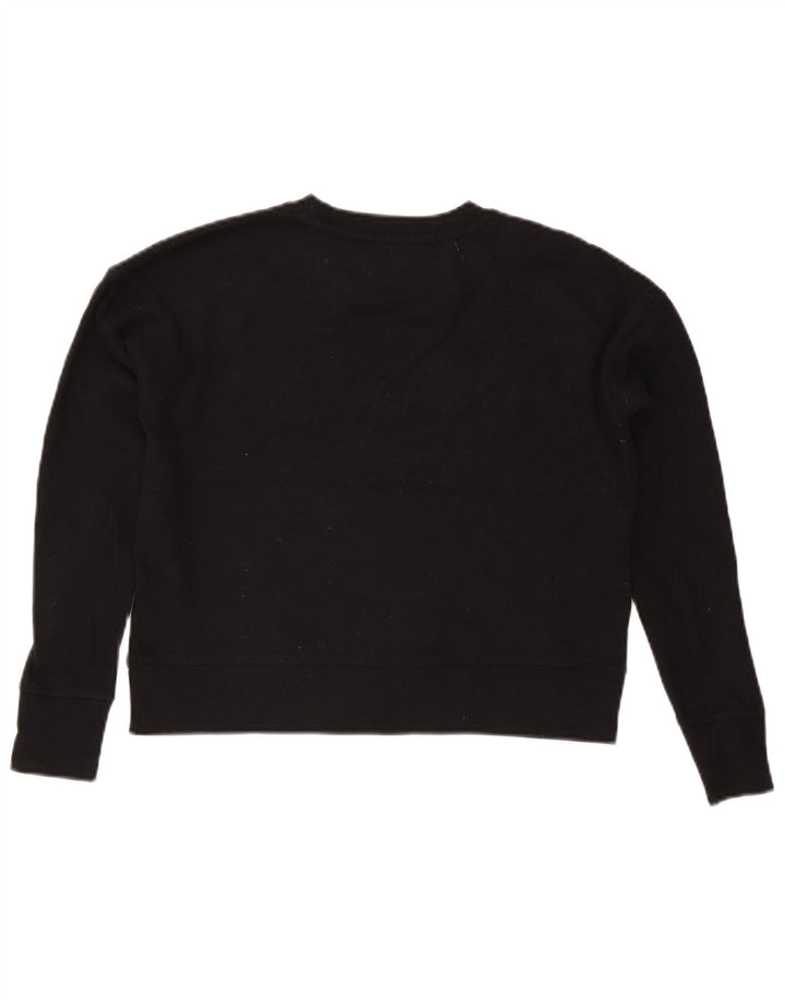 Dkny Pulover oversized cu grafic crop pentru femei UK 10 Small Black