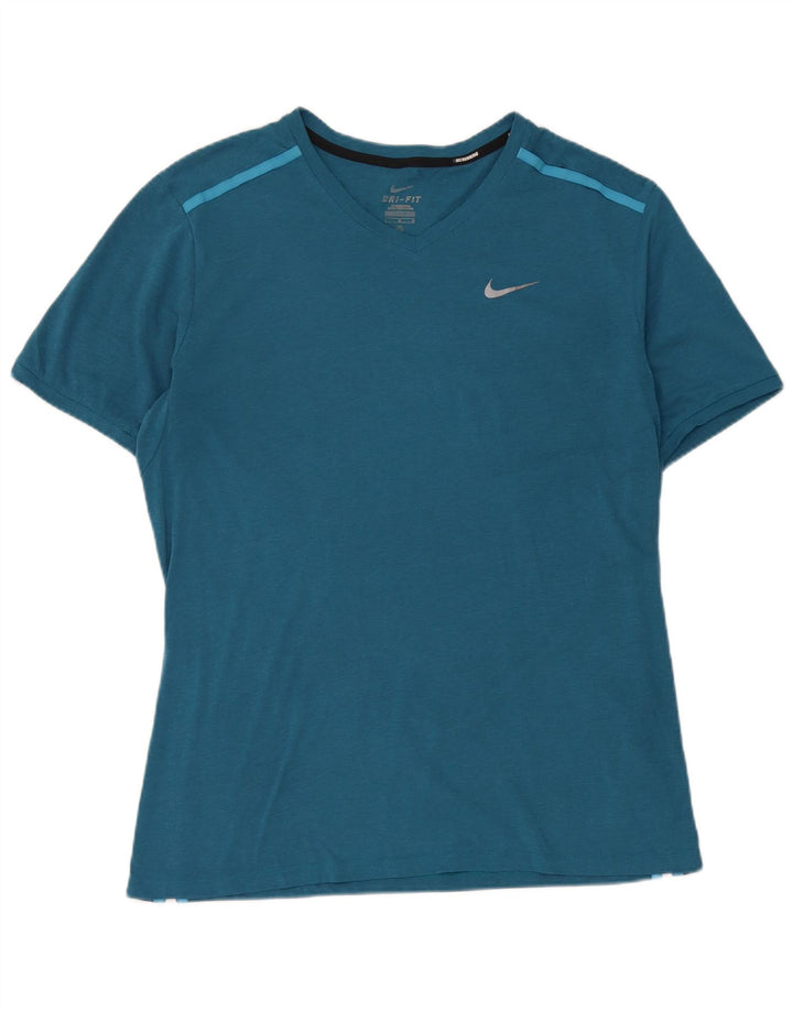 Tricou pentru bărbați Nike Dri Fit Top mare, albastru, poliester