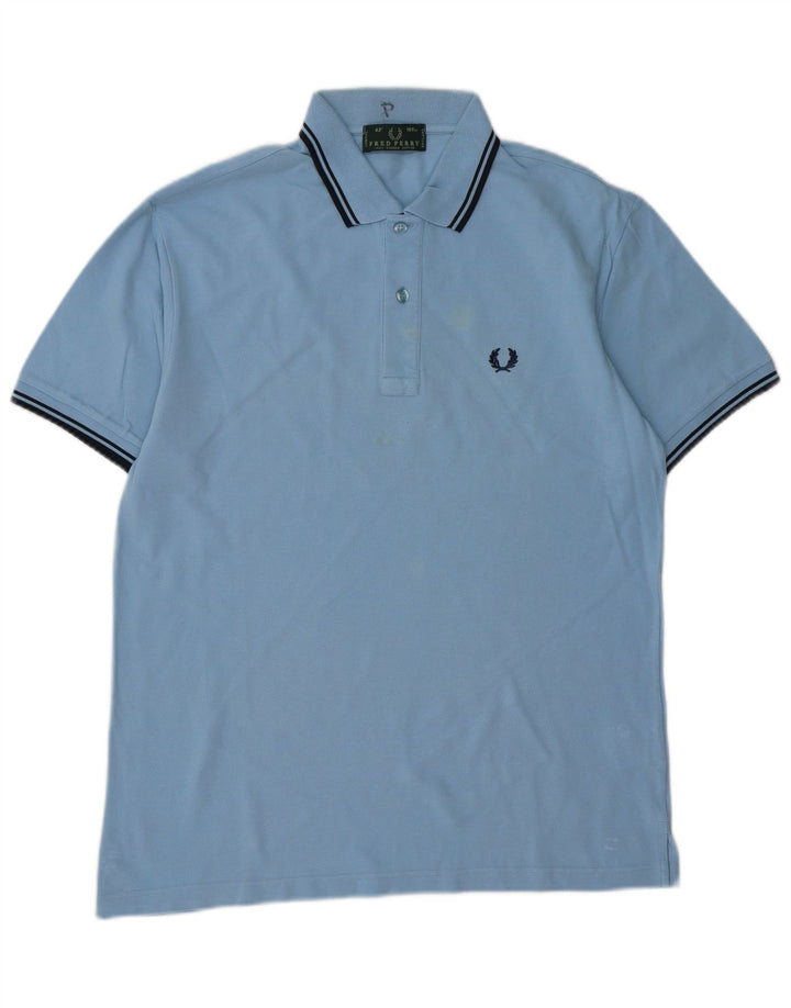 Tricou polo FRED PERRY pentru bărbați, bumbac albastru mediu