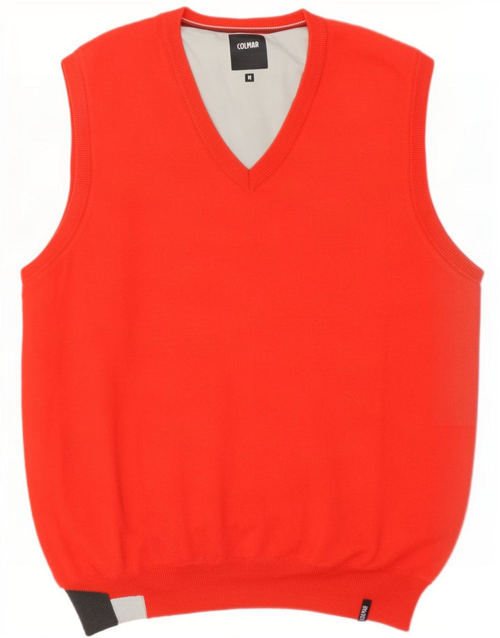 Colmar Mens Vest Tank Top Bumbac Colorblock Roșu Mediu