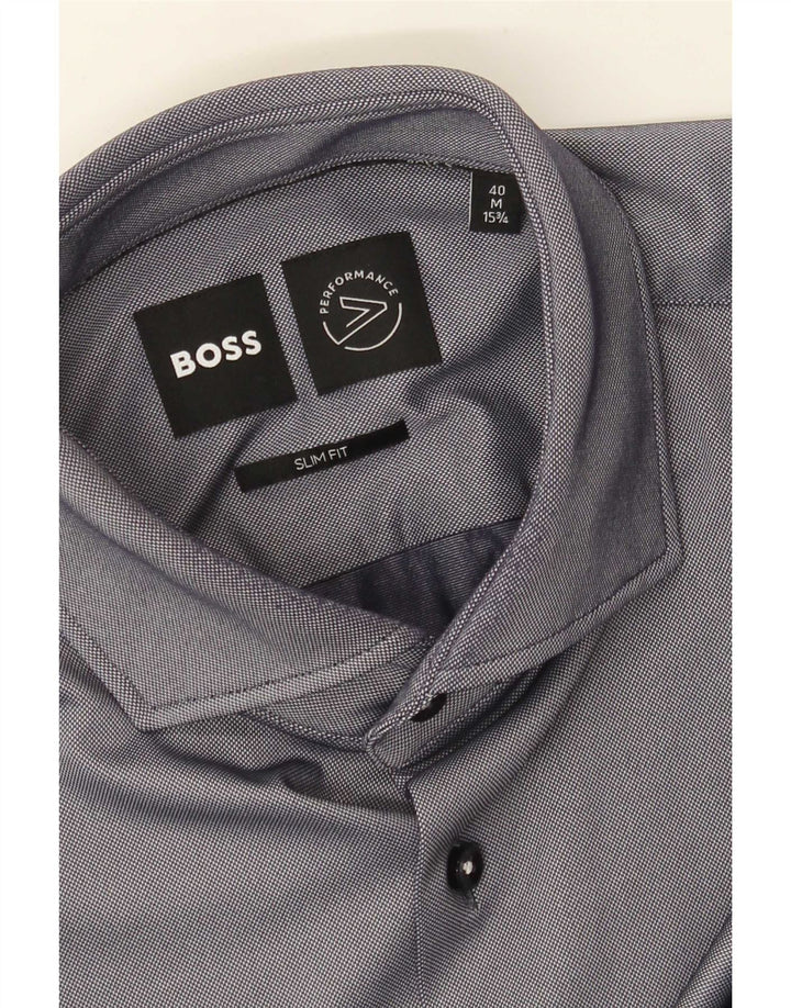 Cămașă pentru bărbați Hugo Boss Slim Fit Mărimea 40 15 3/4 Gri mediu