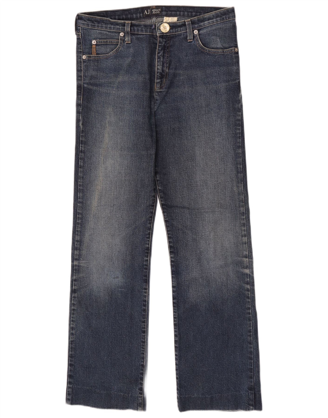Blugi drepti pentru femei Armani W29 L29 Bumbac albastru