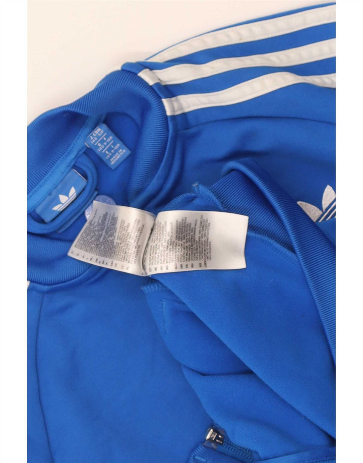 Jachetă de trening pentru băieți Adidas 9-10 ani poliester albastru
