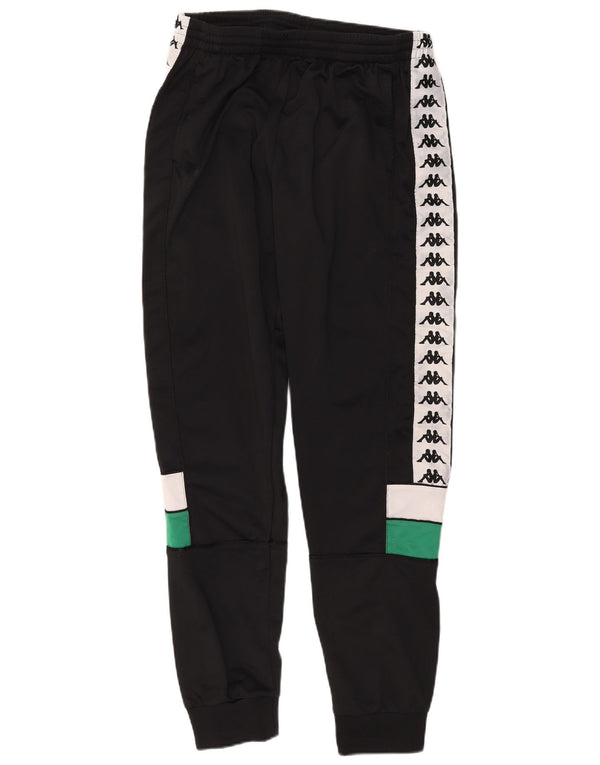 Pantaloni de trening cu grafică pentru bărbați Kappa Pantaloni de jogging XL, negru, bloc de culoare