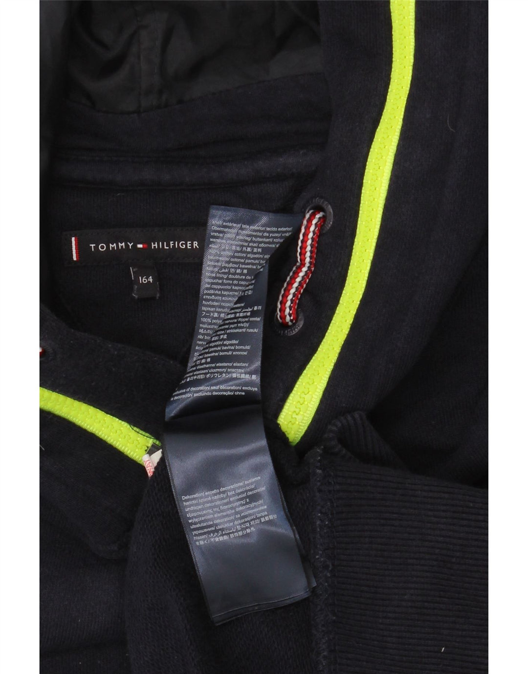 Pulover cu glugă Tommy Hilfiger pentru băieți 13-14 ani Poliester bleumarin